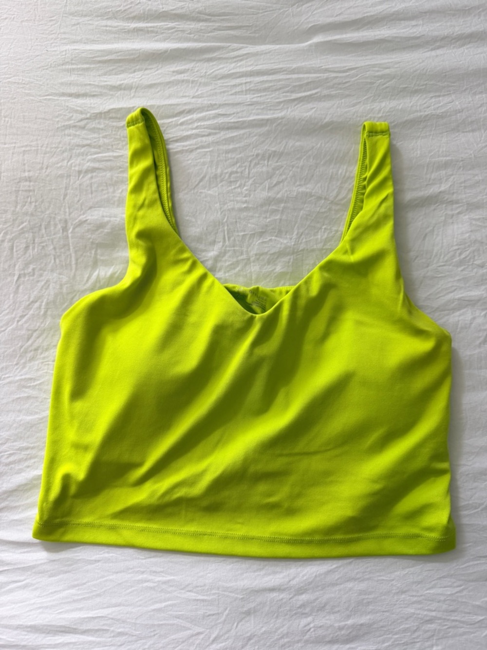 Aerie Women's Offline Neon Yellow Crop Tank Top - Stretch Performance